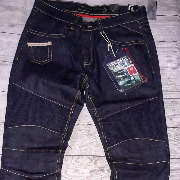 🔥🔥NWT DARK DENIM MOTO JEANS 38🔥🔥 - Picture 3 of 7